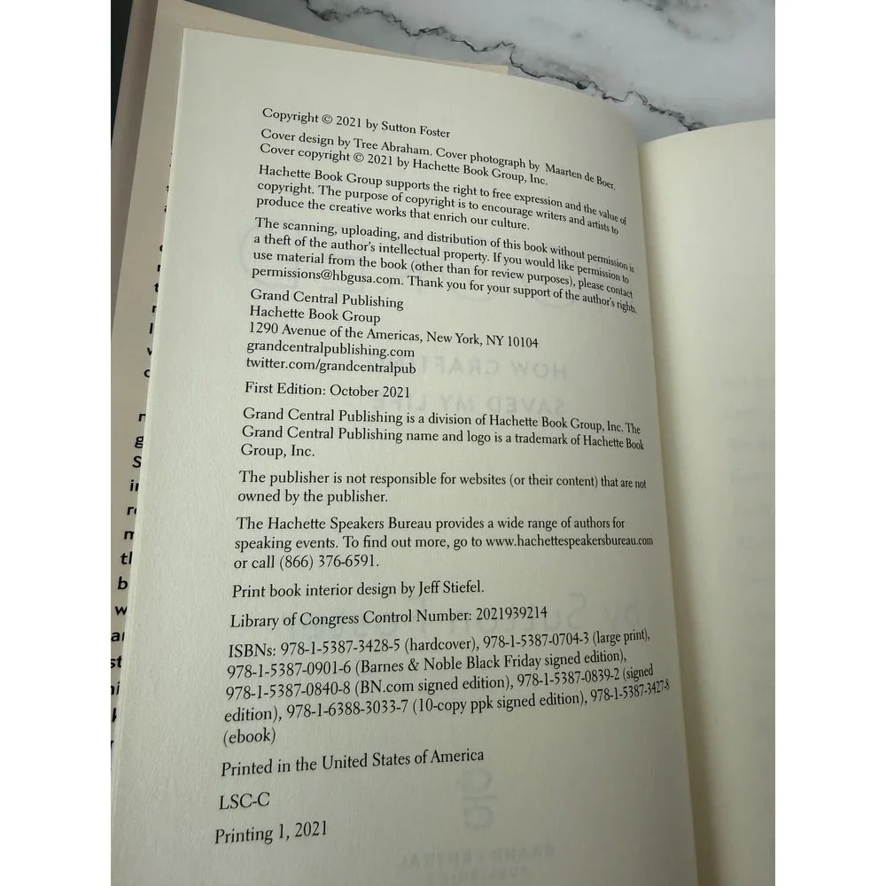 Sutton Foster Hooked Book How Crafting Saved My life New